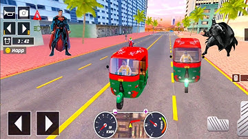 Tuk Tuk auto rickshaw driver 3D game - #197 auto rickshaw driving game - Android iOS Gameplay