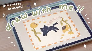 Studio Vlog ☁️ Draw with me!! What procreate brushes I use, chatty art session, addressing art block