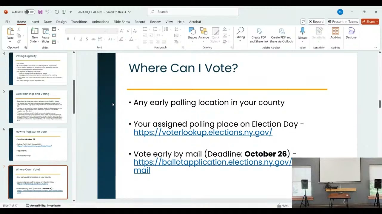 HCA Self-Advocacy - Disability Voting Rights