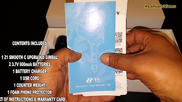 ZHIYUN Z1 SMOOTH C UPGRADED VERSION UNBOXING