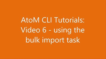 AtoM CLI Tutorials: Video 6 - Using the bulk XML import command-line task