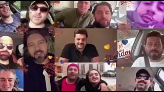 Video thumbnail of "Reza Yazdani Happy Birthday Message -  هنرمندان با یک ویدیو به رضا یزدانی تبریک گفتند"