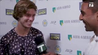 Andrey Rublev Funny Interview Moments - Laughing & Smiling
