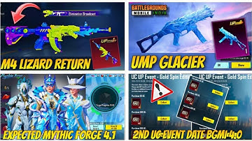 🔥 100% M416 Lizard Return | Next Mythic Forge Bgmi | 4.1 Update Glacier Guns Return Bgmi 