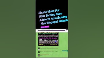 Blogspot Tubes : Shorts Video For Start Earning From Adsterra Ads Showing on New Blogspot Website