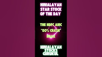 The HDFC AMC "50% CRASH" Hoax: How a 50% Drop is Actually a GOOD Thing.