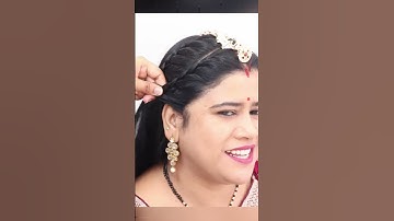 Quick & easy bun hairstyle for wedding. #hairstyle #trending #shorts