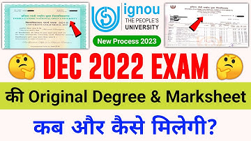 IGNOU में Original Degree, Marksheet, Migration and Provisional Certificate कब और कैसे मिलेगी?