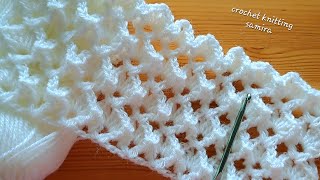 how to crochet an easy fast stitch for beginners ideal for blankets shawls/easy crochet baby blanket