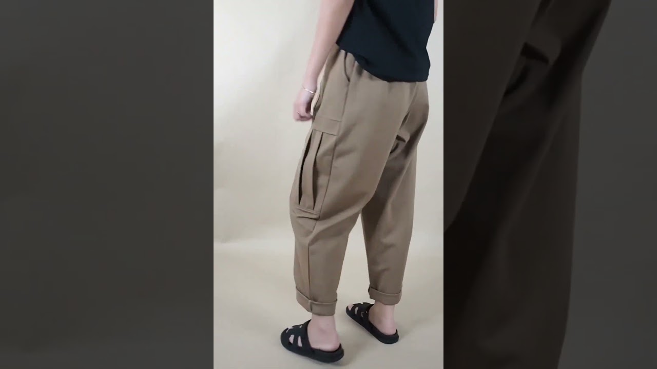 Made in Italy Ori Scuba Stretch Garcon Barrel Leg Pant Camel 