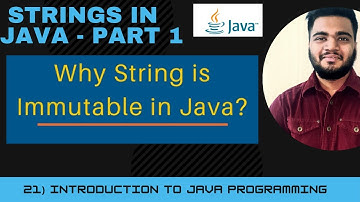 String in Java | Why are strings immutable in java ?| Introduction to java programming | part-1