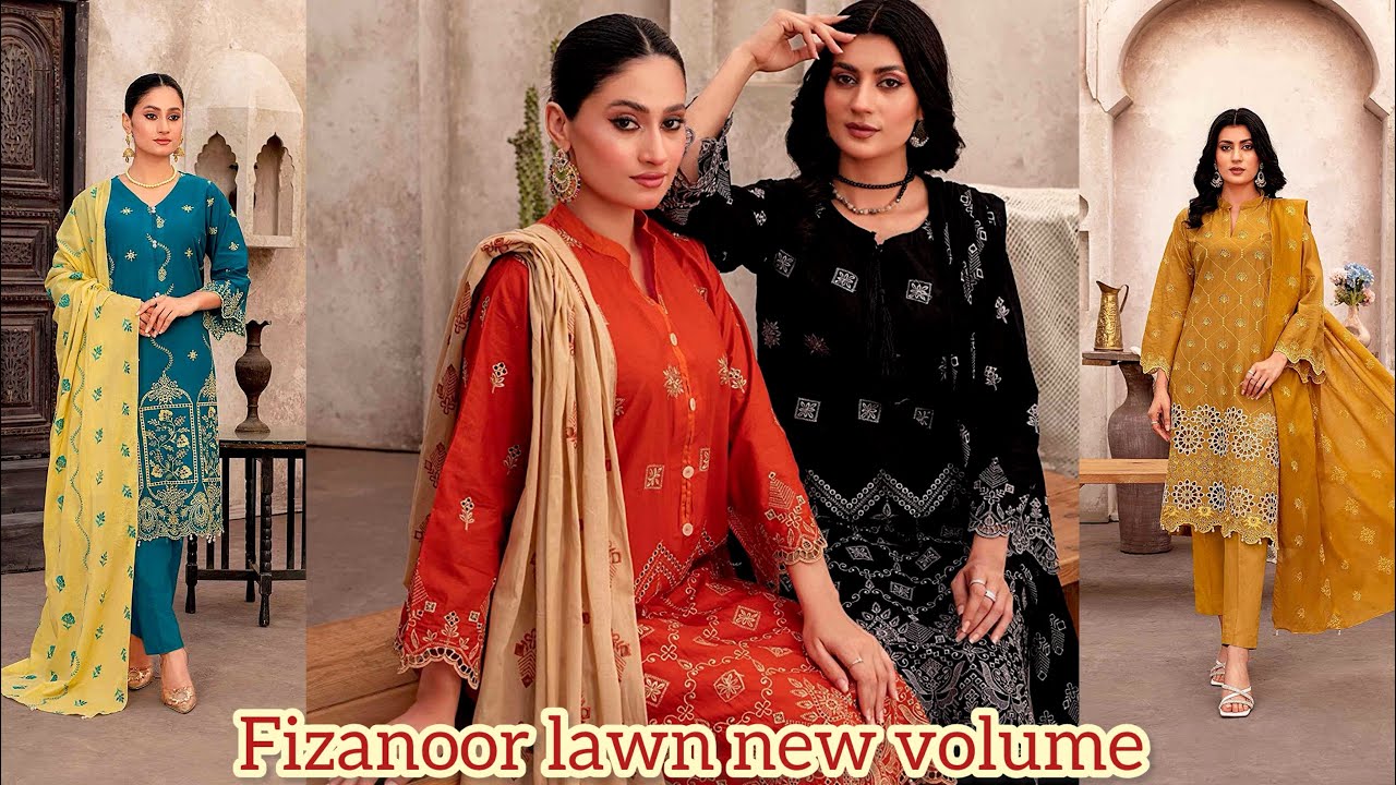 Fizanoor embroidery collection | Fizanoor embroidered lawn | Fizanoor Eid collection |1017