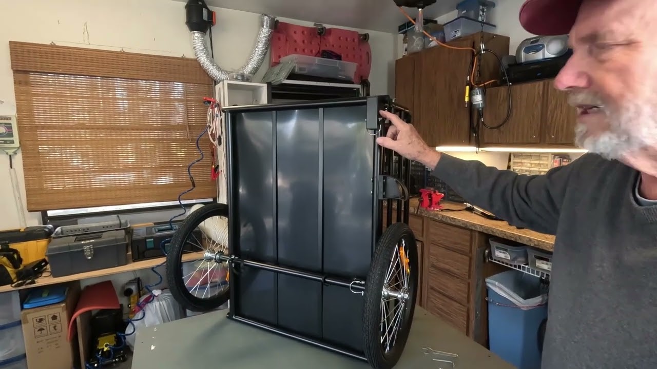 VEVOR Bike Cargo Trailer Heavy Duty 160lbs max Weatherproof finish, heavy duty tires