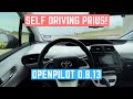 Openpilot 0.8.13 Self Driving Prius on the Freeway (Comma 2)