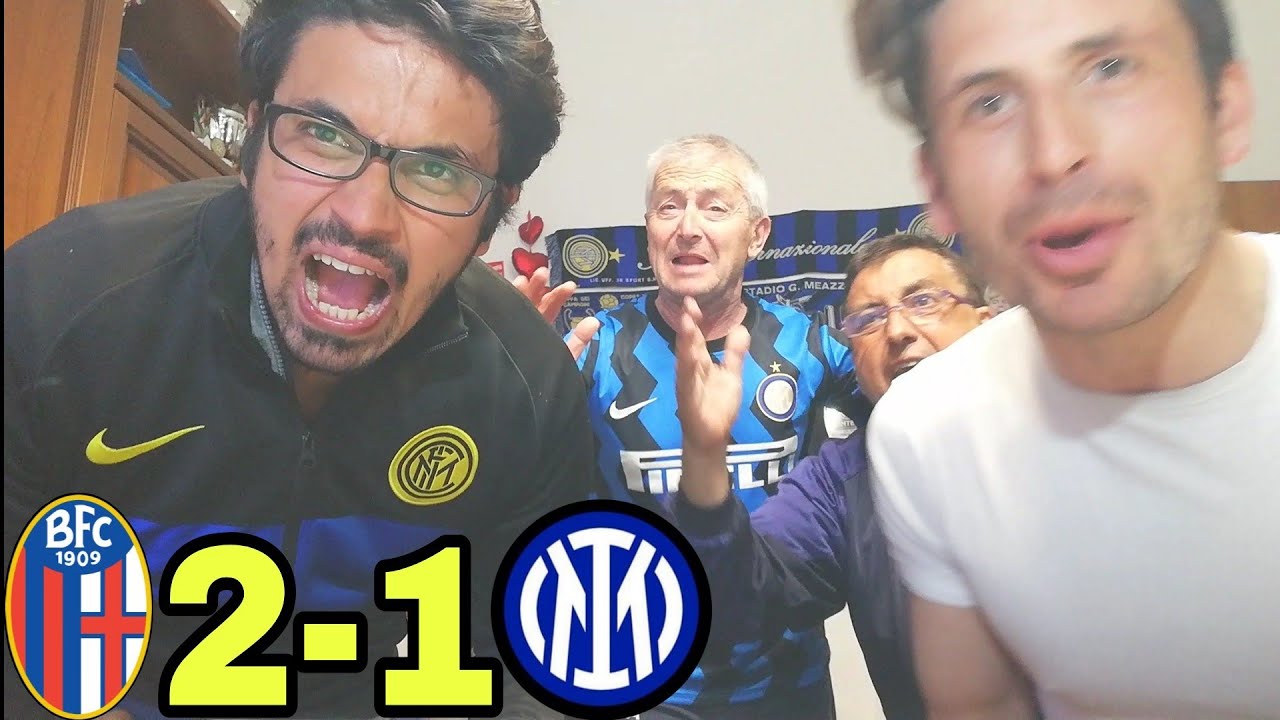 [LA MORTE NEL CUORE] Bologna-Inter 2-1 LIVE REACTION TIFOSI INTERISTI HD