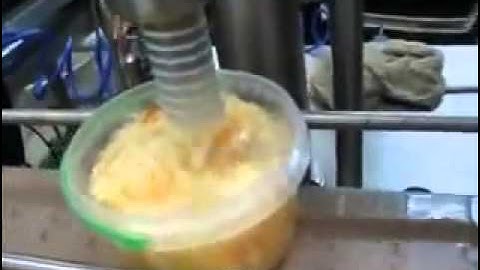 Sauerkraut filling and closing line / Linka pro balení kysaného zelí do plastových nádob