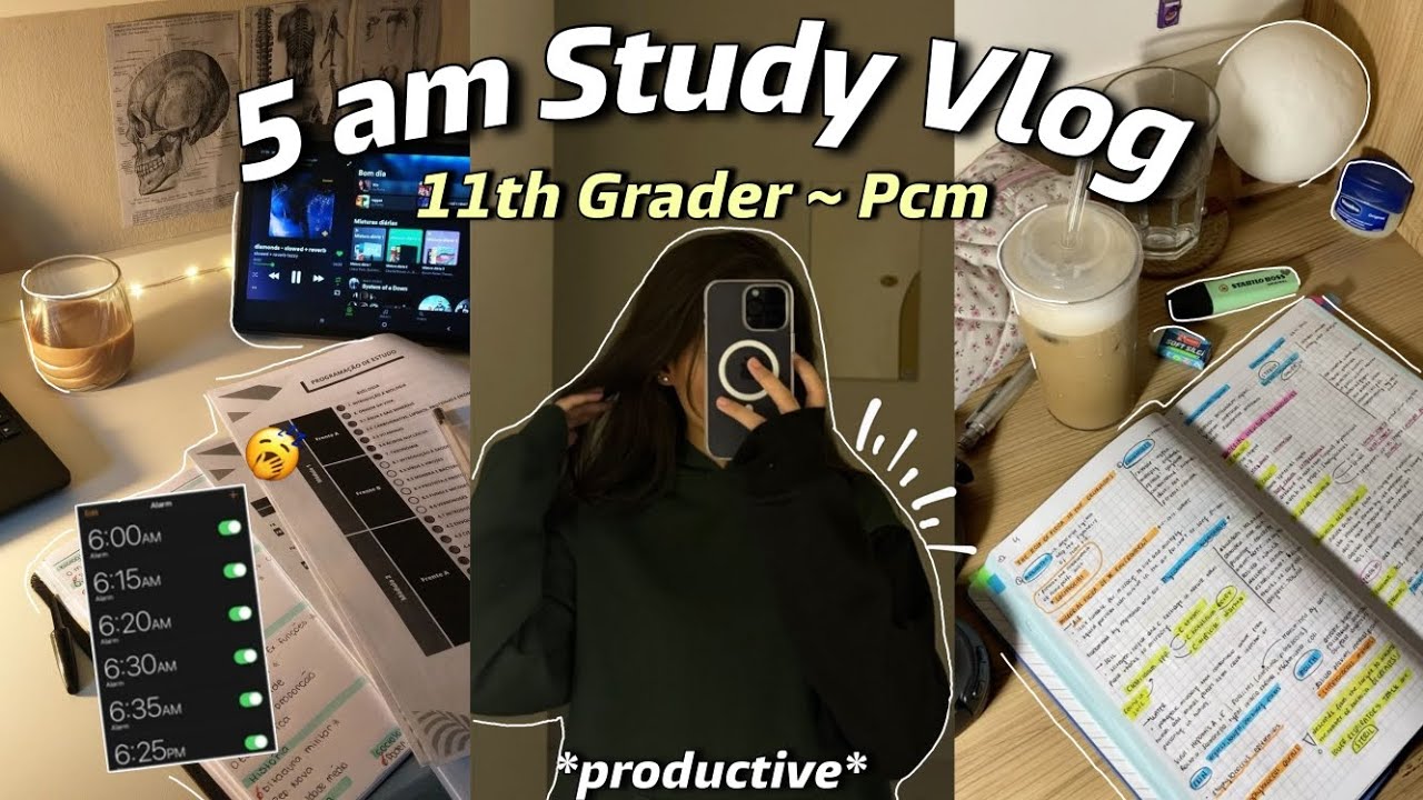 I Tried Waking Up at 5AM… worth it? 😭 | 11th PCM Study Vlog - YouTube