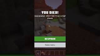 minecraft failed water bucket cluch #minecraftshorts #minecraft