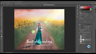 Sunlight overlays：Sun Lens Flare Overlays, Rainbow overlays photoshop overlays screenshot 5