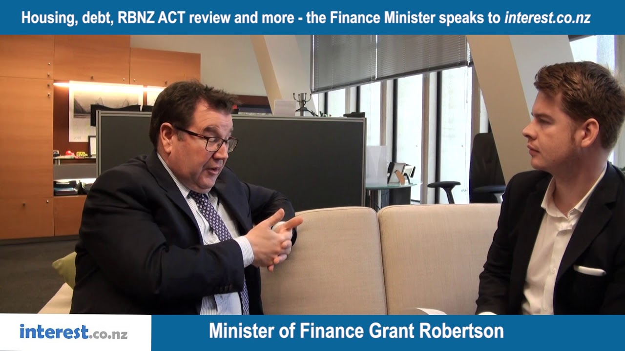 Finance Minister Grant Robertson speaks to Interest.co.nz