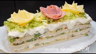 PASTEL DE ATÚN FRIO FÁCIL Y RÁPIDO O SANDWICHÓN DE ATÚN