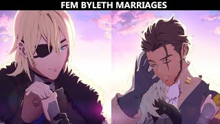 Fire Emblem: Three Houses - ALL Female Byleth Marriages