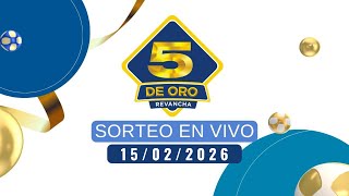 Resultados 5 de Oro Uruguay EN VIVO Hoy Domingo 15 de Febrero del 2026 | Lotería Uruguaya