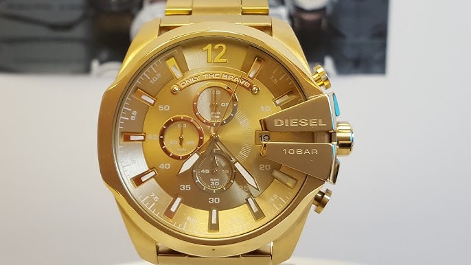 DIESEL Watch Mega Chief Chronograph Stainless Steel DZ4636 - YouTube