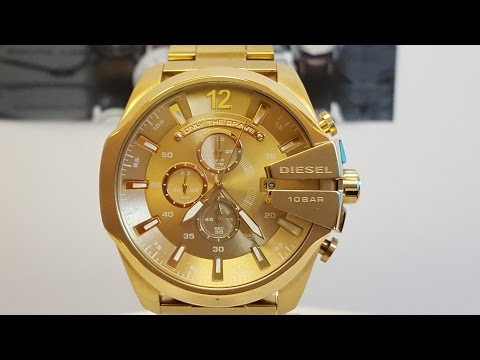 diesel-mega-chief-champange-gold-tone-men's-chronograph-watch-|-the-watch-collector