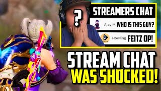 STREAMERS CHAT SHOCKED AFTER I WIPED SQUAD ON STREAM! | PUBG Mobile