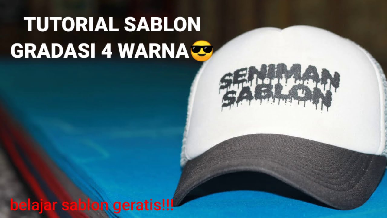 TEHNIK SABLON  GRADASI  4 WARNA  CARA  PALING MUDAH SABLON  