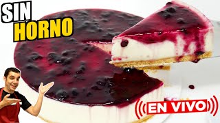 TARTA de QUESO en DIRECTO: SIN HORNO, SIN HUEVO y CON MUCHA CREMA 🍰🔥 (RECETA FÁCIL y DELICIOSA)