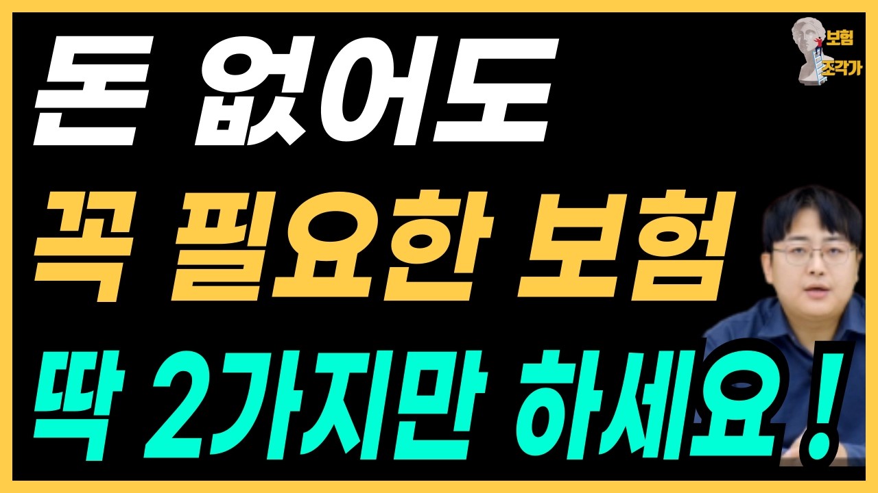 돈 없어도 꼭 가입해야 될 보험 2가지 ! 필수보험 꼭 체크하세요 !