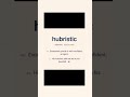 Hubristic || english word meaning || advance english words with hindi meaning #englishgrammar