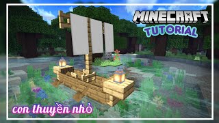 Minecraft Pe | xây 1 con thuyền nhỏ trong minecraft | Minecraft how to build a tiny boat