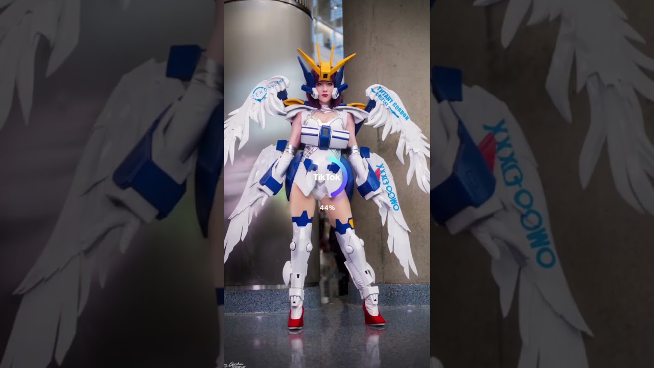 Using the TikTok AI Manga Filter on my Gundam Cosplay! #anime #gundam #cosplay