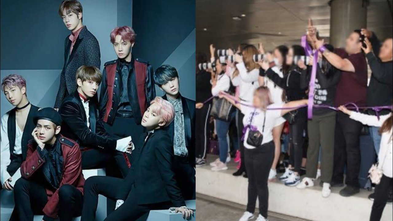 A.R.M.Y Praised For Protecting BTS At Airports By Creating “Purple Ribbon” Barriers