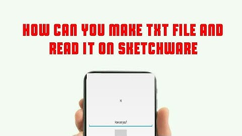How can you write in txt file and read it on sketchware?
