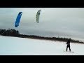 Flysurfer light wind snow kiting session