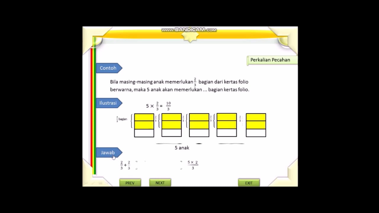 Matematika SMP: Perkalian Pecahan 