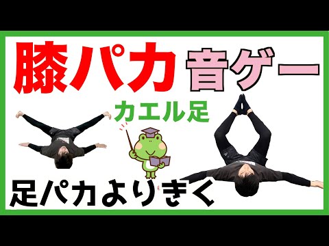 【カエル足で脚やせ】足パカよりきく膝パカの音ゲーで内もも付け根痩せ！！