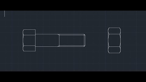 Bolt & Nut - Autocad 2D
