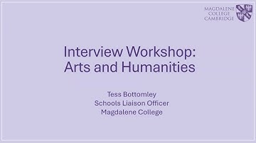 Cambridge Arts and Humanities Interviews