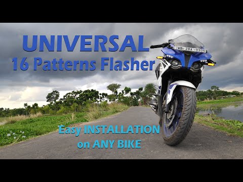 FLASHER INSTALLATION 16 PATTERNS | UNIVERSAL | BAJAJ RS200 | ALL BIKE & SCOOTY | 2020 | 350/-