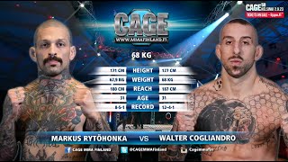 CAGE 58: Rytöhonka vs Cogliandro (Complete MMA Fight)