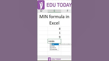 Excel Basic - MIN formula in Excel