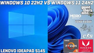 Windows 10 22H2 vs Windows 11 24H2 on a Ryzen 5 3500U Laptop - Test in 5 Games