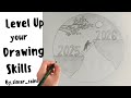 Happy New Year 2026 Drawing||Easy Pencil Art||circle drawing||हैप्पी न्यू ईयर सीनरी 2026#simar_saini