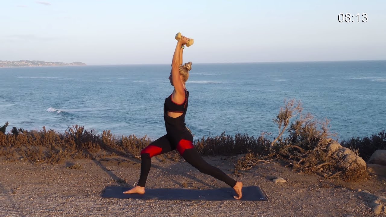 15 Min Yoga with Weights Hybrid Yoga Poses for Strength YouTube