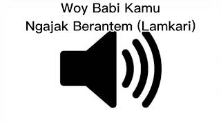 Download Lagu Sound Effect Woy Babi Kau Ngajak Berantem (Lamkari) MP3